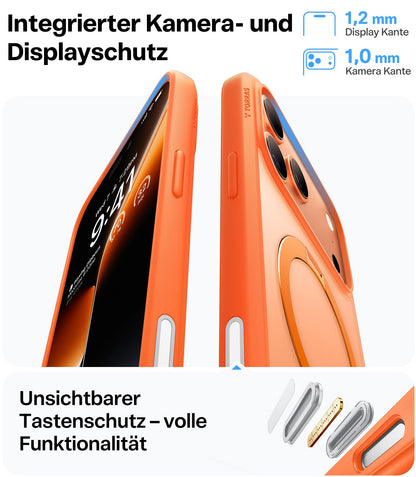 TORRAS Ostand Q3 Spin Handyhülle für iPhone 17 Pro, Orange