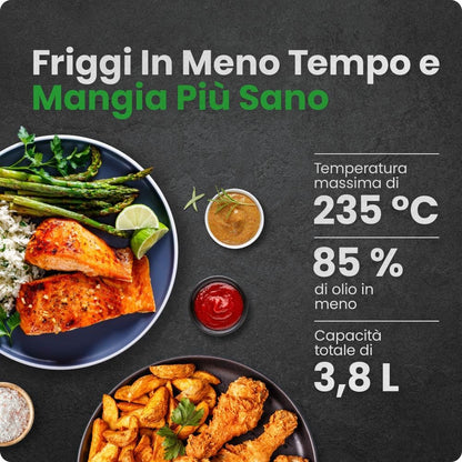 Chefman 3.8L Heissluftfritteuse Hi-Fry Digital - Schwarz