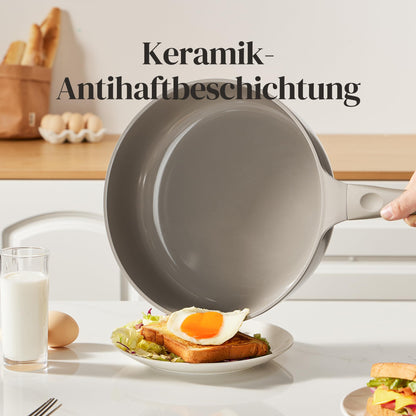 Redchef Keramik Pfanne – 28cm mit Deckel Induktion Antihaft