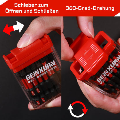 GEINXURN Schraubendreher-Bit-Set, 90-teilig, S2-Stahl, magnetisch
