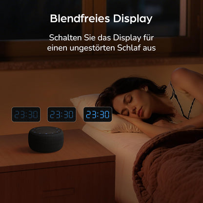 DOUMOSH Radiowecker DEBK11B mit Bluetooth-Lautsprecher und Nachtlicht