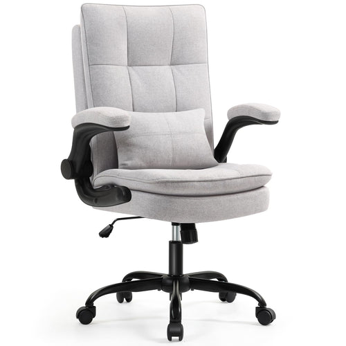 Asukale Ergonomischer Schreibtischstuhl mit hoher Rückenlehne Grau für ergonomisches und rückenfreundliches Sitzen am Schreibtisch.