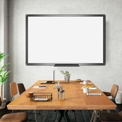 VIZ-PRO Whiteboard magnetisch 120 x 90 cm, schwarzer Aluminiumrahmen