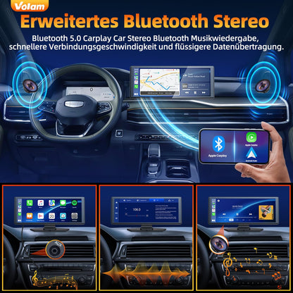 Volam 9.26 Zoll tragbarer CarPlay Bildschirm mit Android Auto