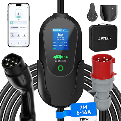 AFYEEV Mobile Wallbox 11kW Typ 2 - CEE 3-Phasig 7M