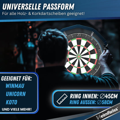 Heimfleiss 360° Dartscheibe Lichtring – Ultra-Light LED blendfrei