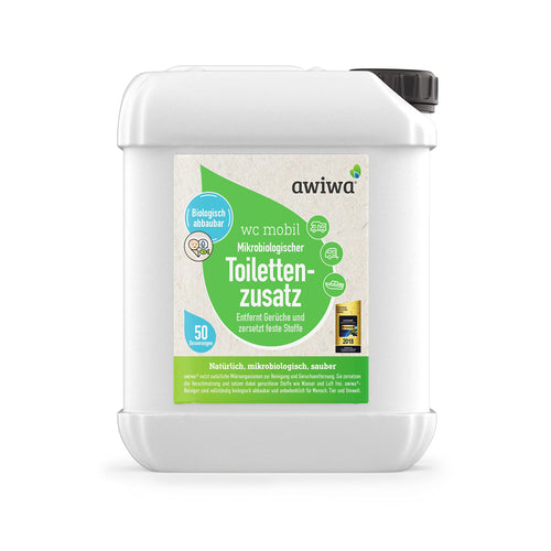 awiwa WC mobil Sanitärflüssigkeit für Campingtoilette 2,5 l, mikrobiologischer WC-Zusatz