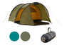 Grand Canyon Robson Tunnelzelt für 4 Personen, Oliv. Olivfarbenes Tunnelzelt, bietet Schutz beim Camping.
