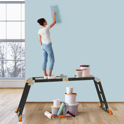 AMHANCIBLE Mehrzweck Aluleiter - 3.4M 12 Stufen EBAL01RN