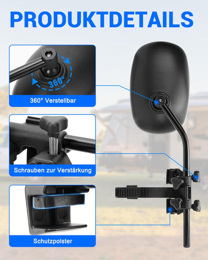 SUPAREE Wohnwagen Zusatzspiegel Konvexspiegel – Universal 2er-Set