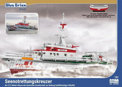 BlueBrixx Pro Seenotrettungskreuzer DGzRS Klemmbaustein-Set