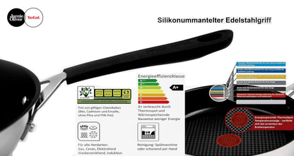Tefal Jamie Oliver Wokpfanne 28 cm Edelstahl Antihaft Induktion
