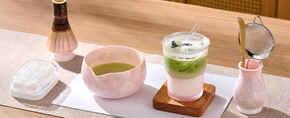 ComboJoy Matcha Set Rosa, 9-teilig mit Matchaschale & Bambusbesen