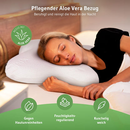 ACAMAR HWS Nackenstützkissen Seitenschläfer – Aloe Vera