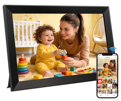 Ekasoco Frameo Digitaler Bilderrahmen 10,1 Zoll WLAN Touchscreen 32GB mit IPS-Display