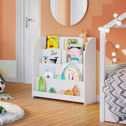 Bellabino Baru Montessori Kinderbücherregal Kinderzimmer - Weiss
