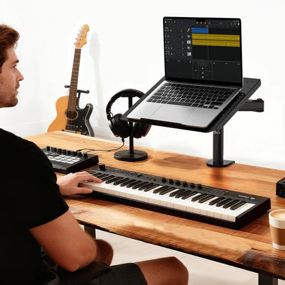 WALI Laptop Halterung M00LP für Schreibtisch bis 17 Zoll, schwarz