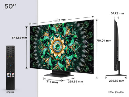 TCL 50Q7C QLED Mini LED Fernseher 4K Google TV - 50 Zoll