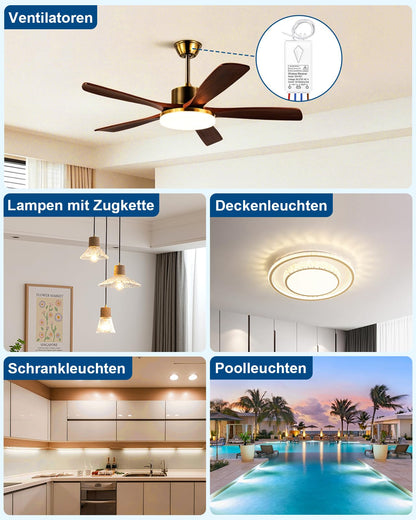 Thinkbee Funk Lichtschalter Set 230V, 3-fach mit 3 Empfängern, IP66