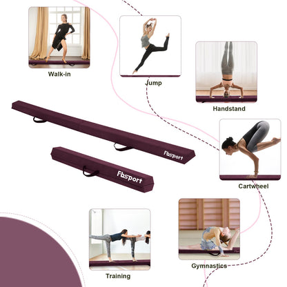 FBSPORT Schwebebalken 270 cm faltbar, Balancebalken für Kinder