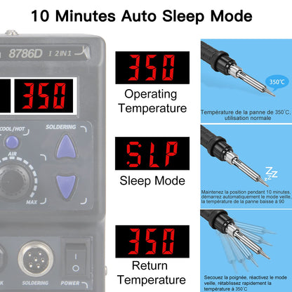 Preciva 8786D Heissluft Löt-/Entlötstation mit Lötkolben