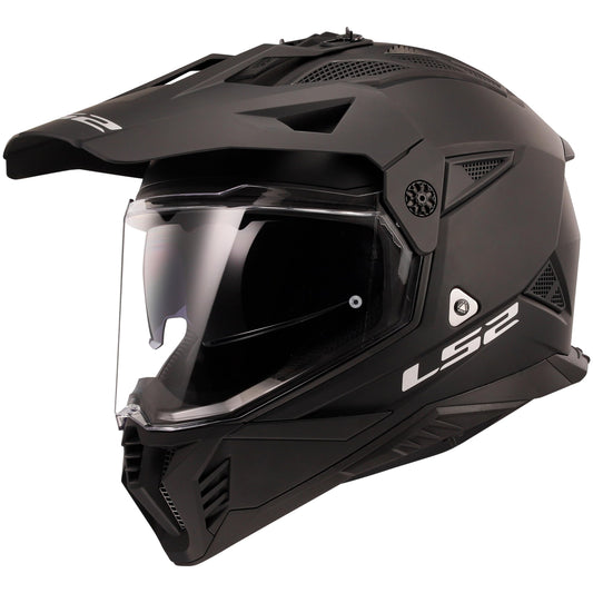 LS2 Pioneer II Offroad Motocrosshelm - noir mat XL
