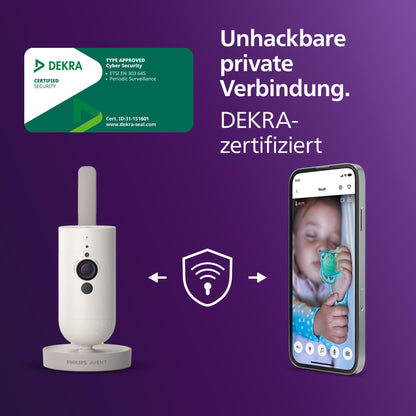 Philips AVENT Connected Babyphone SCD951/26 mit HD-Kamera und WLAN