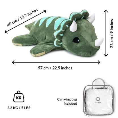 ODOXIA Gewichtskuscheltier Dinosaurier 2,3 kg – Weighted Plüschtier