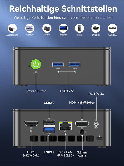 GMKtec G3S N95 Intel Mini PC - 16GB RAM 512GB SSD Win 11