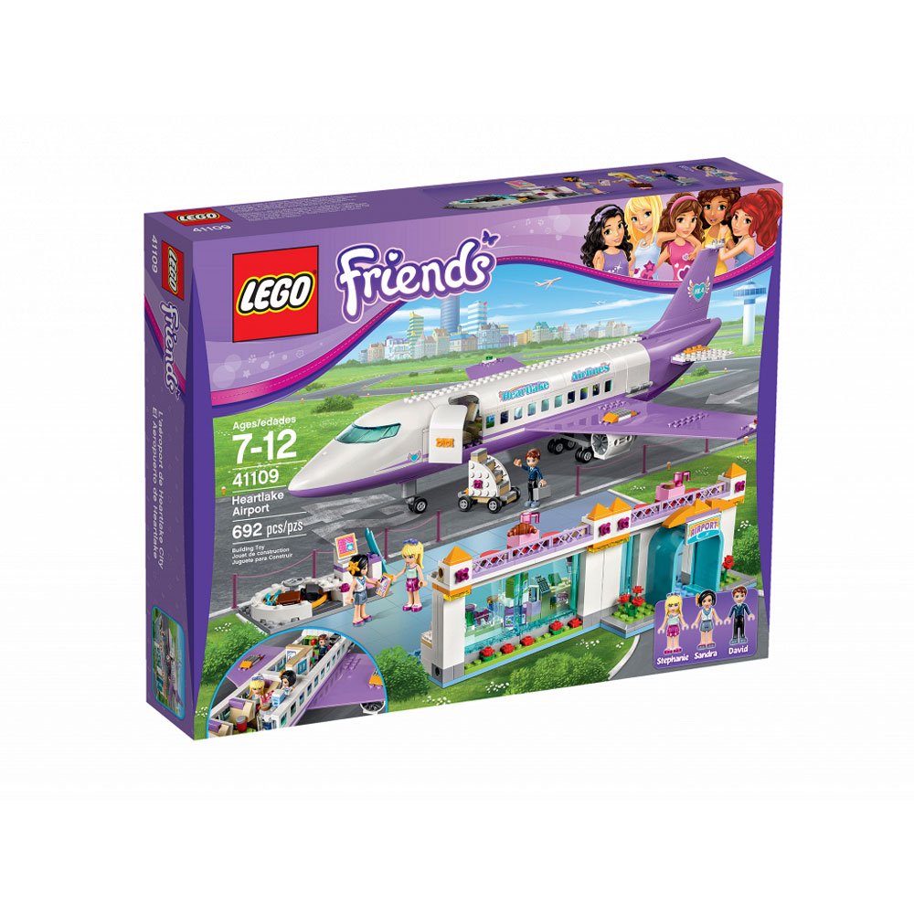 LEGO Friends Heartlake Flughafen Konstruktionsset – 41109. Bausteine für Flughafen, Flugzeug, Tower und Figuren. Ermöglicht den Aufbau eines Spiel-Flughafens.