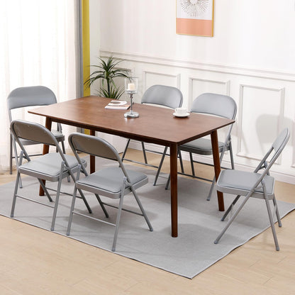 BULAGE Klappstühle 4er Set, Gartenstuhl klappbar - Grau