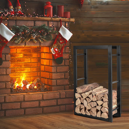 RANSENERS Kaminholzregal Metall Brennholzregal - 160x27x150cm