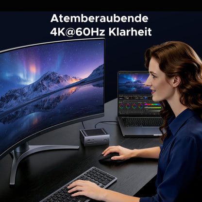 UGREEN Revodok Pro Docking Station mit M.2 NVMe Gehäuse, USB-C Hub