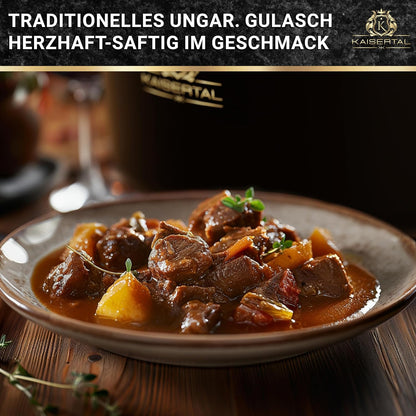 KAISERTAL emailliertes Gusseisen Bräterset – 2in1 Topf 4.8L & Pfanne 1.8L