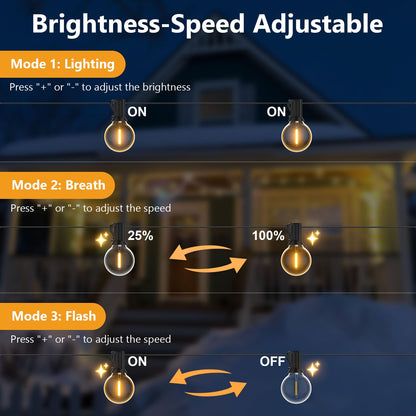 LEDLicht Outdoor LED Lichterkette 45M - 75 LED Dimmbar Warmweiss