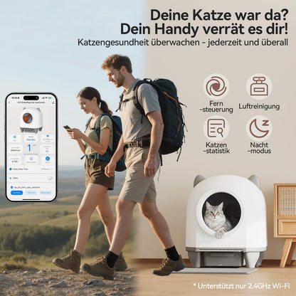 Devoko selbstreinigendes Katzenklo XXL 90 L mit App-Steuerung