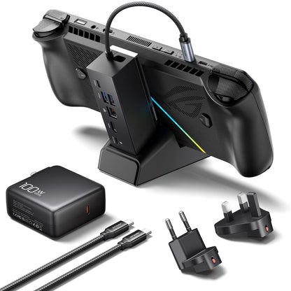 JSAUX 6-in-1 Dockingstation HB0609B mit 100W Ladegerät, 4K@120Hz HDMI