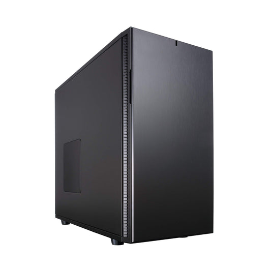 Fractal Design Define R5 Gehäuse - Schwarz. Schwarzer, quaderförmiger ATX-Midi-Tower. Bietet Platz für PC-Komponenten und sorgt für Geräuschdämmung.
