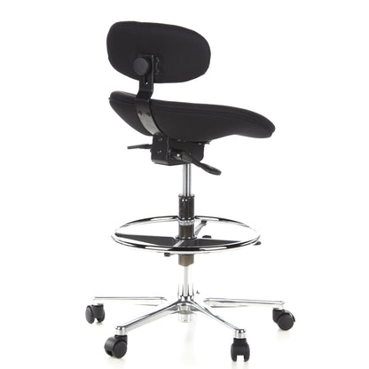 hjh OFFICE 608300 Work MF Arbeitsstuhl Stehhilfe Schwarz