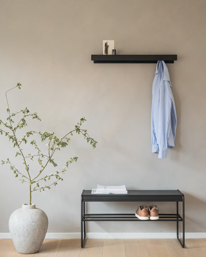 Kazai Kian Garderobe mit versteckten Haken & Ablage – Schwarz