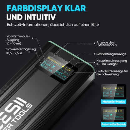 Seesii SE209 Punktschweissgerät für Akkus, 80 Gänge, mit Akku