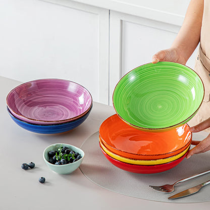 vancasso Bonita Suppenteller 6er Set aus Steingut, Ø 21,6 cm
