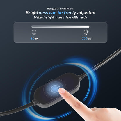 CyeeLife Dartleuchte 360° LED für Stahl-Dartscheibe - Schwarz