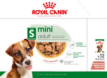 Royal Canin Mini Adult Nassfutter für kleine Hunde, 4 x 12 x 85 g