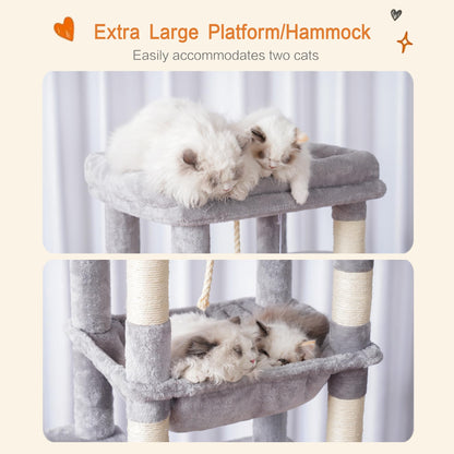 Heybly HCT050W Kratzbaum für grosse Katze - Hellgrau
