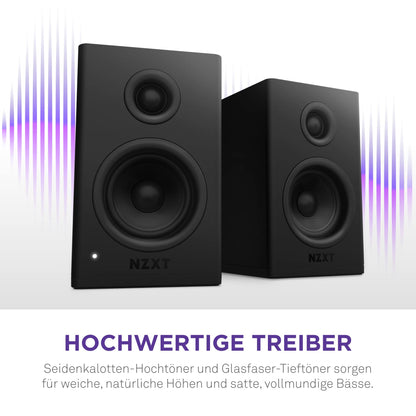 NZXT Relay PC-Gaming-Desktop-Lautsprecher AP-SPKB2-EU Schwarz