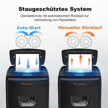 Bonsaii C233-B Aktenvernichter - Autofeed P-4 Partikelschnitt