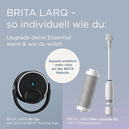 BRITA LARQ Essential Edelstahl Isolierflasche - Schwarz 1l