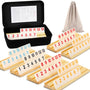 SOOPOTAY Rummy Cup Spiel mit 160 Melamin-Steinen und 6 Holzablagen im Etui