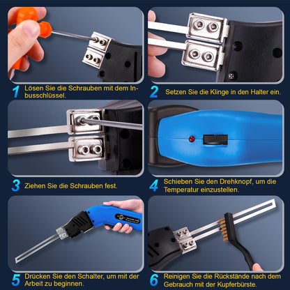 Komsepor 200W Styroporschneider Heissmesser - blau, luftgekühlt